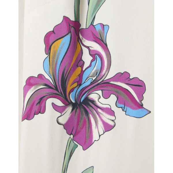 La DoubleJ Mini Supremes Swing Dress Iris Placée Ivory in Envers Satin - Dresses - Milanese Maximalist Fashion at Luxury Shoes 