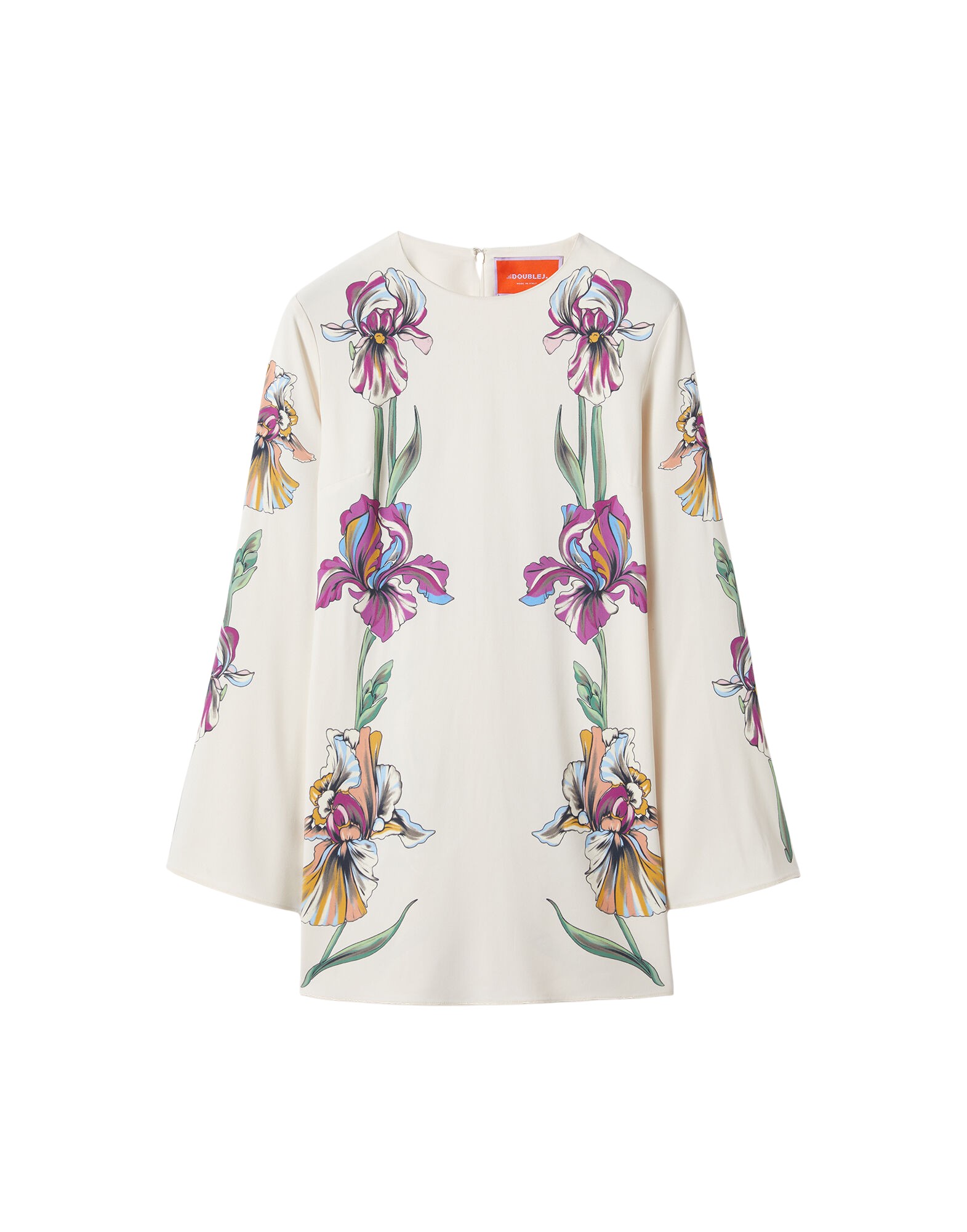 La-Double-J-Mini-Supremes-Swing-Dress-Iris-Placee-Ivory-in-Envers-Satin45111_nobg La DoubleJ Mini Supremes Swing Dress Iris Placée Ivory in Envers Satin - Dresses - Milanese Maximalist Fashion at Luxury Shoes