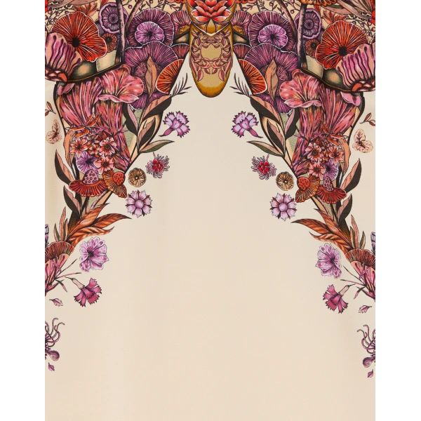 La DoubleJ Mini Supremes Swing Dress Mariposa Placée Ivory in Envers Satin - Dresses - Milanese Maximalist Fashion at Luxury Shoes 