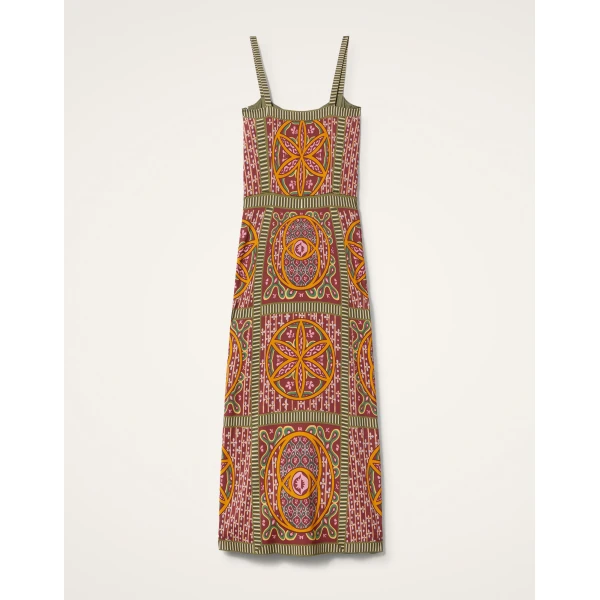 La DoubleJ Mini Supremes Swing Dress Peony Placée Light Blue in Silk Twill - Dresses - Milanese Maximalist Fashion at Luxury Shoes 