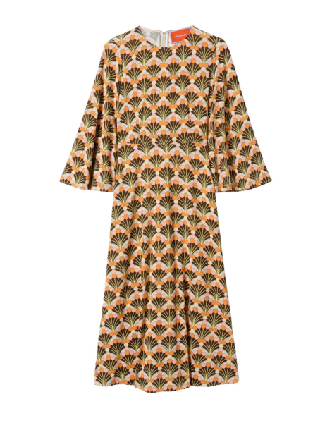 La DoubleJ Mini Supremes Swing Dress Phoenix Placée Ivory in Envers Satin - Dresses - Milanese Maximalist Fashion at Luxury Shoes 