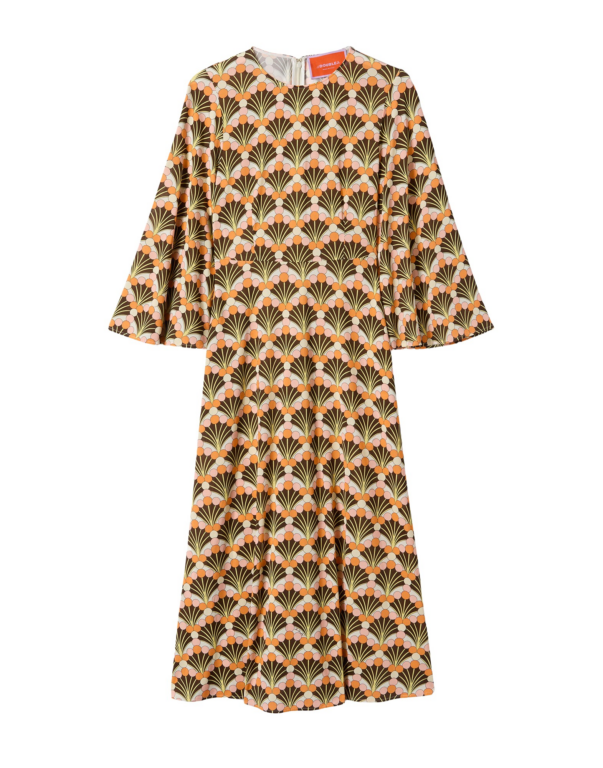La DoubleJ Mini Supremes Swing Dress Phoenix Placée Ivory in Envers Satin - Dresses - Milanese Maximalist Fashion at Luxury Shoes 
