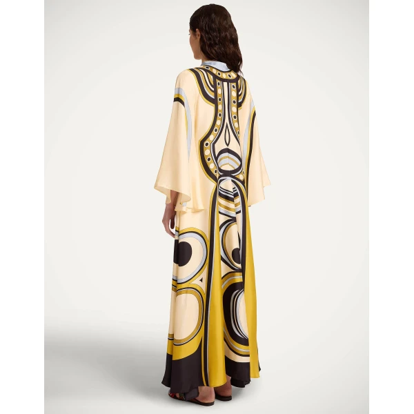 La DoubleJ Mini Swing Dress Farfalla Buttercream in Rustic Cotton - Dresses - Milanese Maximalist Fashion at Luxury Shoes 