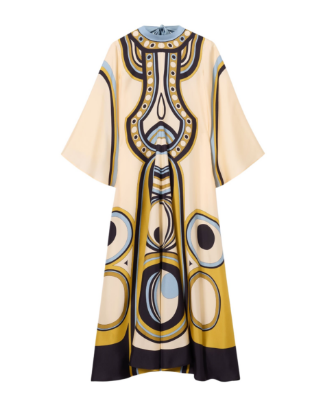 La DoubleJ Mini Swing Dress Farfalla Buttercream in Rustic Cotton - Dresses - Milanese Maximalist Fashion at Luxury Shoes 