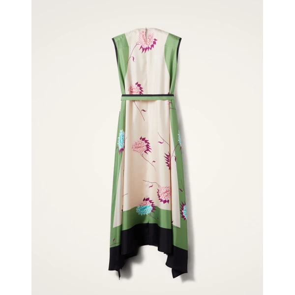 La DoubleJ Mini Swing Dress Multicolor Black in Flora Fur Embroidery - Dresses - Milanese Maximalist Fashion at Luxury Shoes 
