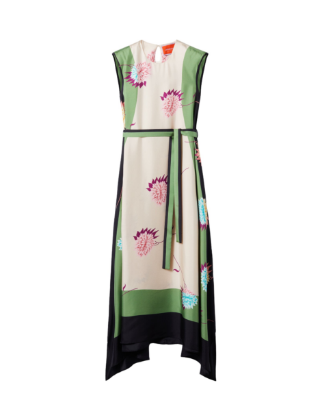 La DoubleJ Mini Swing Dress Multicolor Black in Flora Fur Embroidery - Dresses - Milanese Maximalist Fashion at Luxury Shoes 