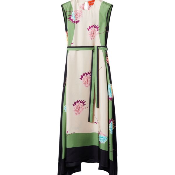 La DoubleJ Mini Swing Dress Multicolor Black in Flora Fur Embroidery