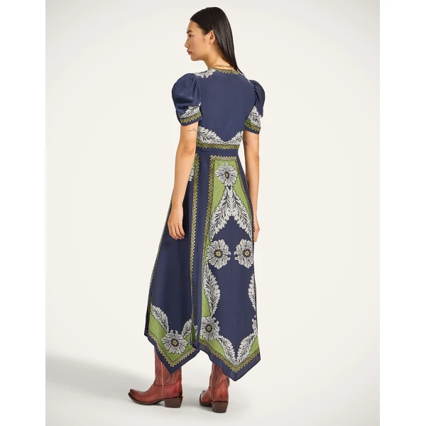 La DoubleJ Mini Swing Dress Swathe Pink in Silk Twill With Feathers - Dresses - Milanese Maximalist Fashion at Luxury Shoes 
