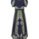 La DoubleJ Mini Swing Dress Swathe Pink in Silk Twill With Feathers - Dresses - Milanese Maximalist Fashion at Luxury Shoes 