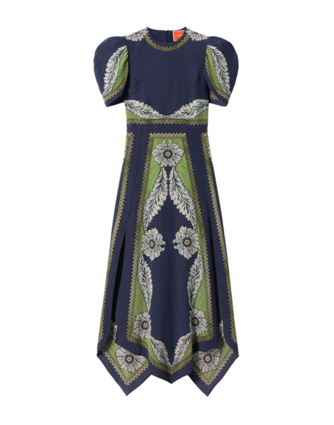 La DoubleJ Mini Swing Dress Swathe Pink in Silk Twill With Feathers - Dresses - Milanese Maximalist Fashion at Luxury Shoes 