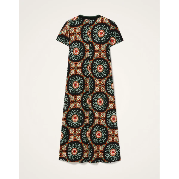 La DoubleJ Mini Swing Dress Tulip Pale Pink in Embroidered Jacquard - Dresses - Milanese Maximalist Fashion at Luxury Shoes 