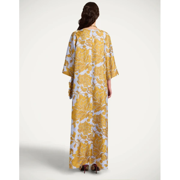 La DoubleJ Muumuu Dress Round Neck Caper Pink in Silk Twill - Dresses - Milanese Maximalist Fashion at Luxury Shoes 