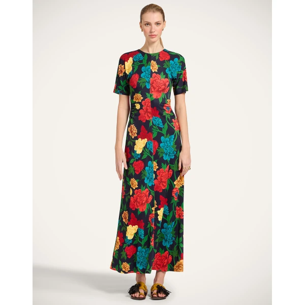 La DoubleJ Naiad Dress Regalia Placée Menta in Silk Chiffon - Dresses - Milanese Maximalist Fashion at Luxury Shoes 