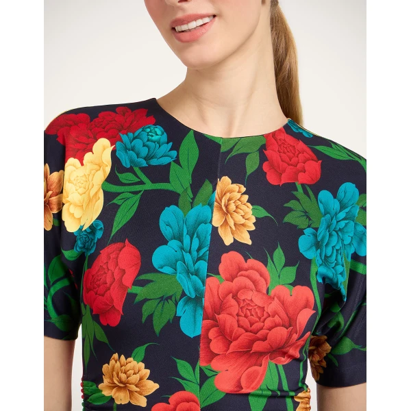 La DoubleJ Naiad Dress Regalia Placée Menta in Silk Chiffon - Dresses - Milanese Maximalist Fashion at Luxury Shoes 