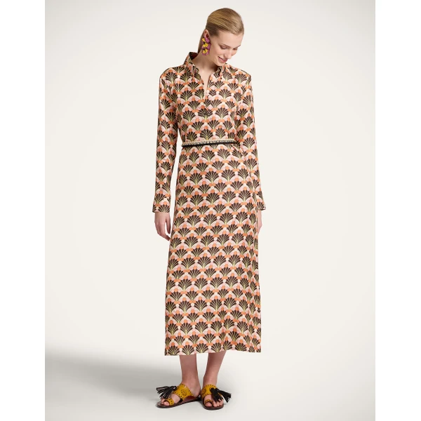 La DoubleJ Naiad Dress Woodland Placée Burgundy in Silk Chiffon - Dresses - Milanese Maximalist Fashion at Luxury Shoes 