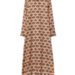 La DoubleJ Naiad Dress Woodland Placée Burgundy in Silk Chiffon - Dresses - Milanese Maximalist Fashion at Luxury Shoes 