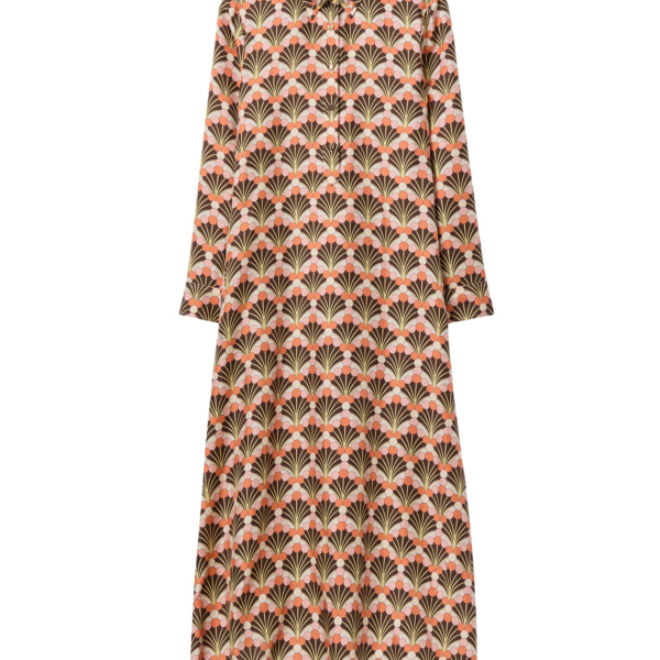 La DoubleJ Naiad Dress Woodland Placée Burgundy in Silk Chiffon