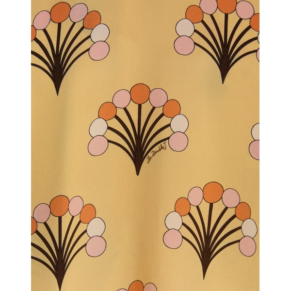 La DoubleJ Petal Dress Florette Yellow in Crepe De Chine - Dresses - Milanese Maximalist Fashion at Luxury Shoes 