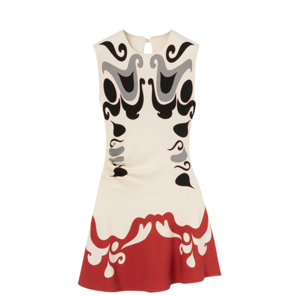 La DoubleJ Roy Dress Blooming Tulip Placée Mint in Silk Twill
