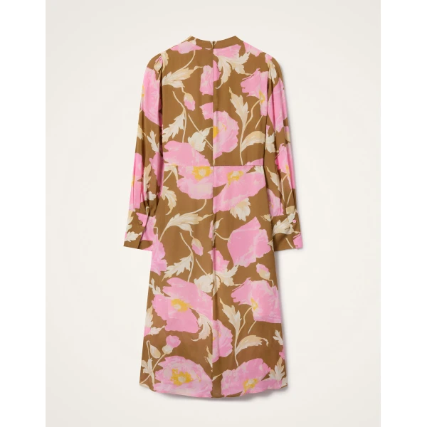 La DoubleJ Roy Dress Florence Placée Ivory in Silk Twill - Dresses - Milanese Maximalist Fashion at Luxury Shoes 