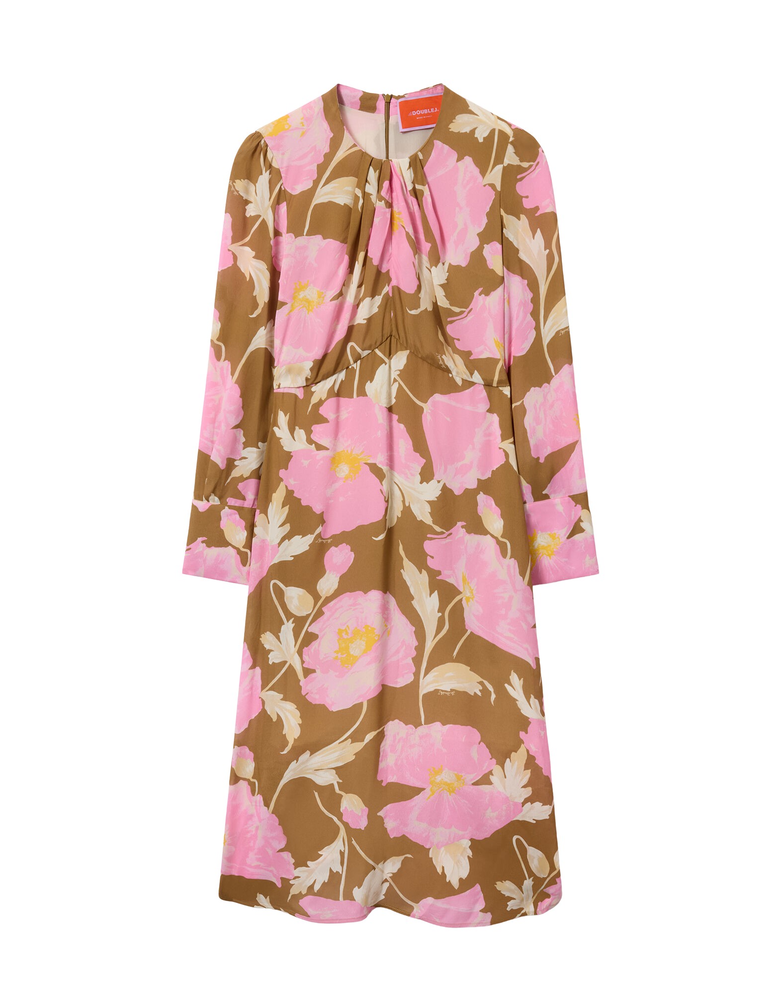 La-Double-J-Roy-Dress-Florence-Placee-Ivory-in-Silk-Twill24868_nobg La DoubleJ Roy Dress Florence Placée Ivory in Silk Twill - Dresses - Milanese Maximalist Fashion at Luxury Shoes