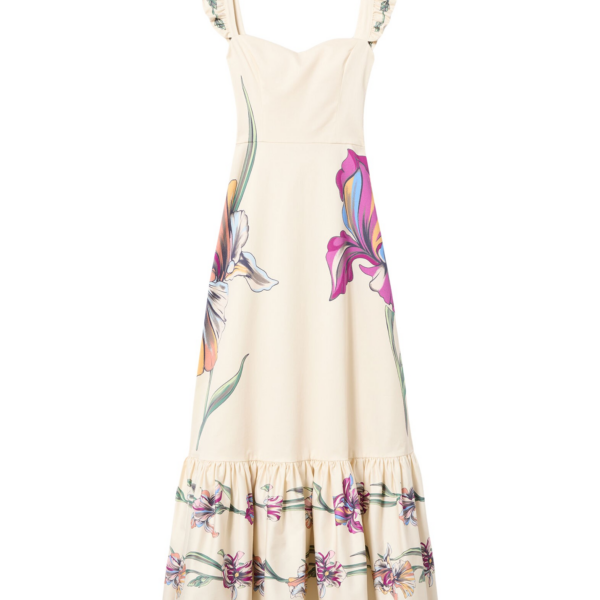 La DoubleJ Roy Dress Medallion Placée Black in Silk Twill