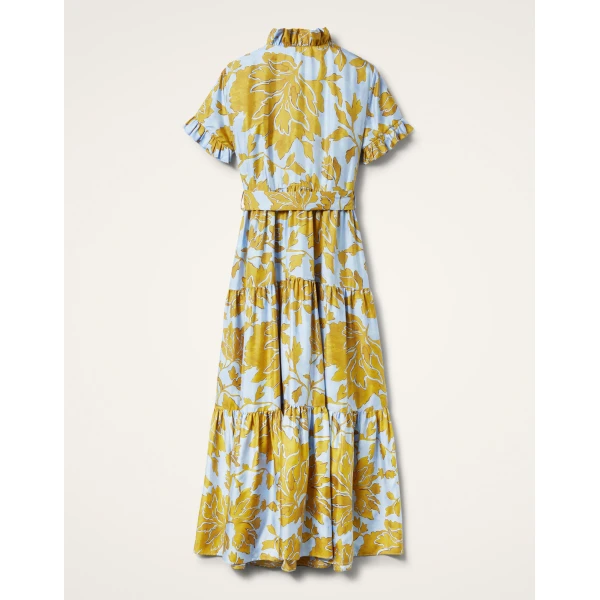 La DoubleJ Roy Dress Phoenix Placée Ivory in Silk Twill - Dresses - Milanese Maximalist Fashion at Luxury Shoes 