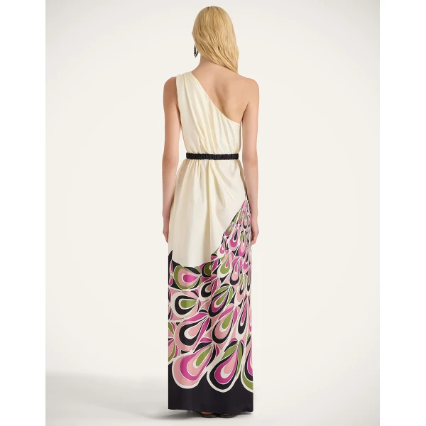 La DoubleJ Roy Dress Phoenix Placée Pink in Silk Twill - Dresses - Milanese Maximalist Fashion at Luxury Shoes 