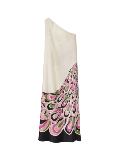 La DoubleJ Roy Dress Phoenix Placée Pink in Silk Twill - Dresses - Milanese Maximalist Fashion at Luxury Shoes 