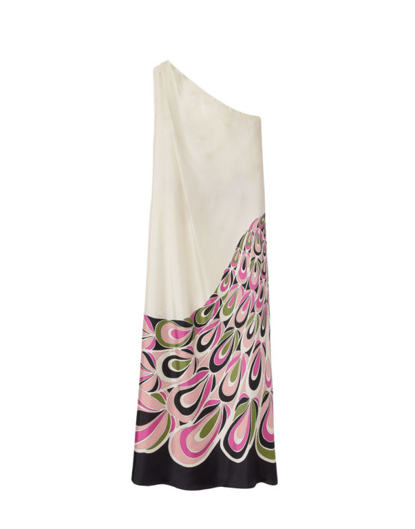 La DoubleJ Roy Dress Phoenix Placée Pink in Silk Twill - Dresses - Milanese Maximalist Fashion at Luxury Shoes 