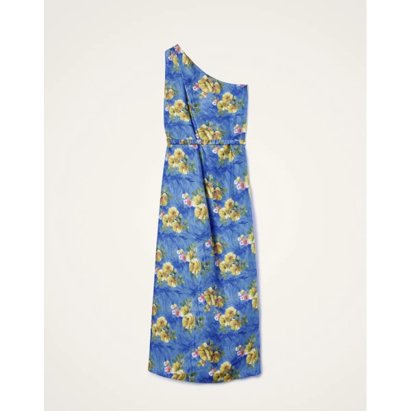 La DoubleJ Roy Dress Riptide Light Blue in Silk Twill - Dresses - Milanese Maximalist Fashion at Luxury Shoes 