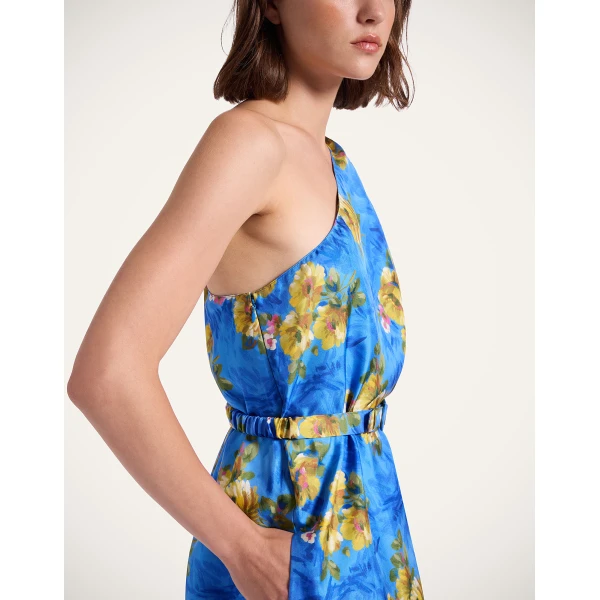 La DoubleJ Roy Dress Riptide Light Blue in Silk Twill - Dresses - Milanese Maximalist Fashion at Luxury Shoes 