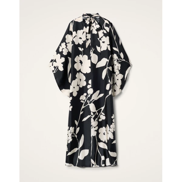 La DoubleJ Roy Dress Swathe Placée Pink in Silk Twill - Dresses - Milanese Maximalist Fashion at Luxury Shoes 