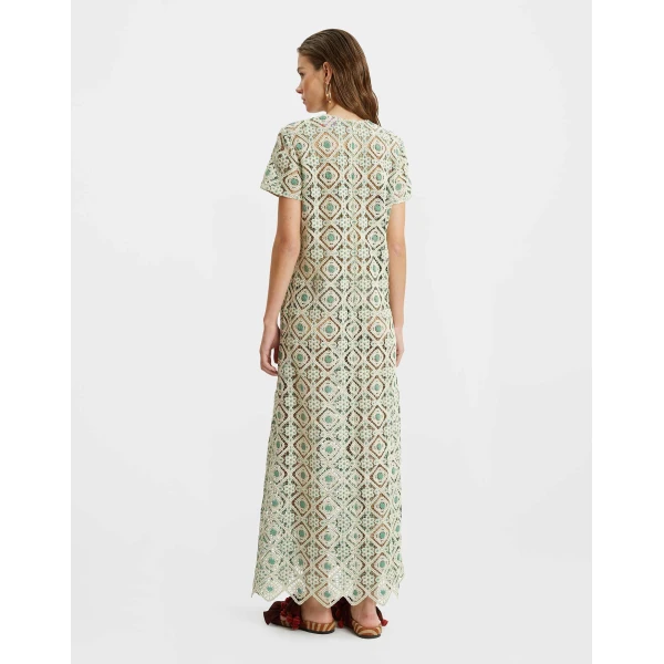 La DoubleJ San Carlo Dress Derby Placée Multicolor in Silk - Dresses - Milanese Maximalist Fashion at Luxury Shoes 