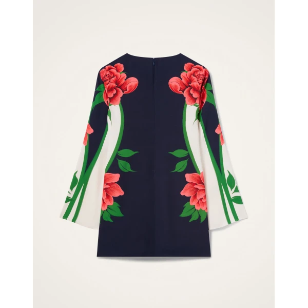 La DoubleJ Scarf Dress Bounty Placée Burgundy in Silk Voile - Dresses - Milanese Maximalist Fashion at Luxury Shoes 