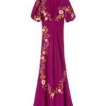 La DoubleJ Sienna Mini Dress Florette Placée Pale Pink in Silk Twill - Dresses - Milanese Maximalist Fashion at Luxury Shoes 
