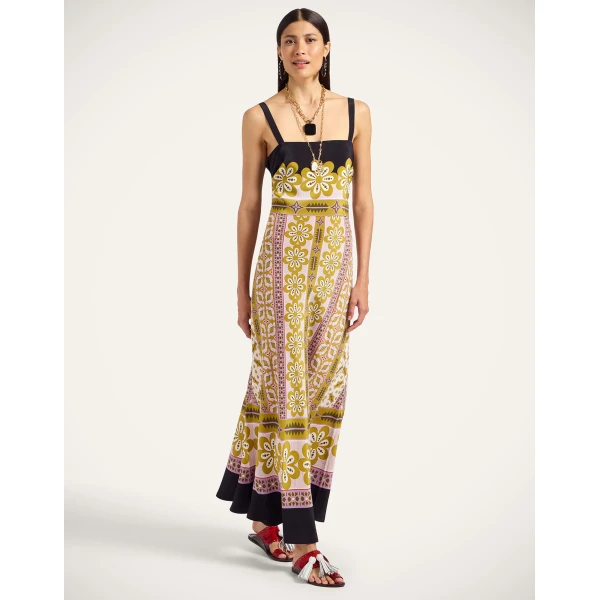 La DoubleJ Slip-Around Dress Pagoda Placée Pink in Crepe De Chine - Dresses - Milanese Maximalist Fashion at Luxury Shoes 