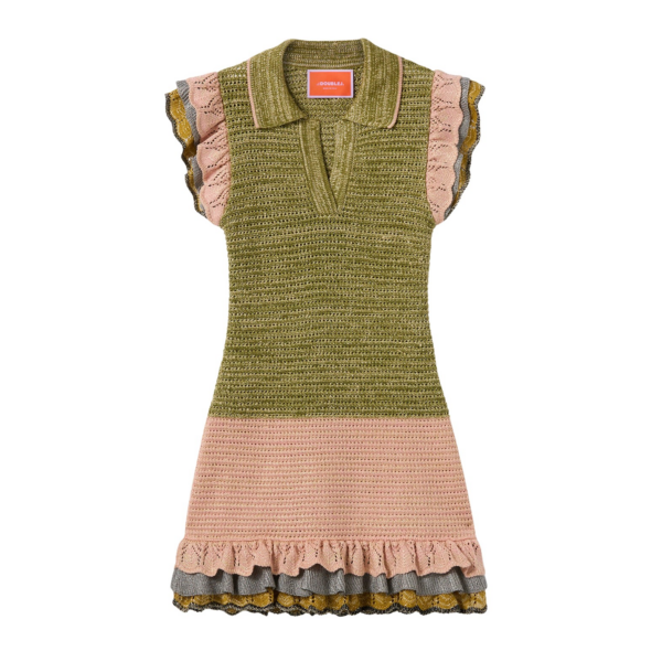 La DoubleJ Slip-Around Dress Woodland Placée Burgundy in Crepe De Chine