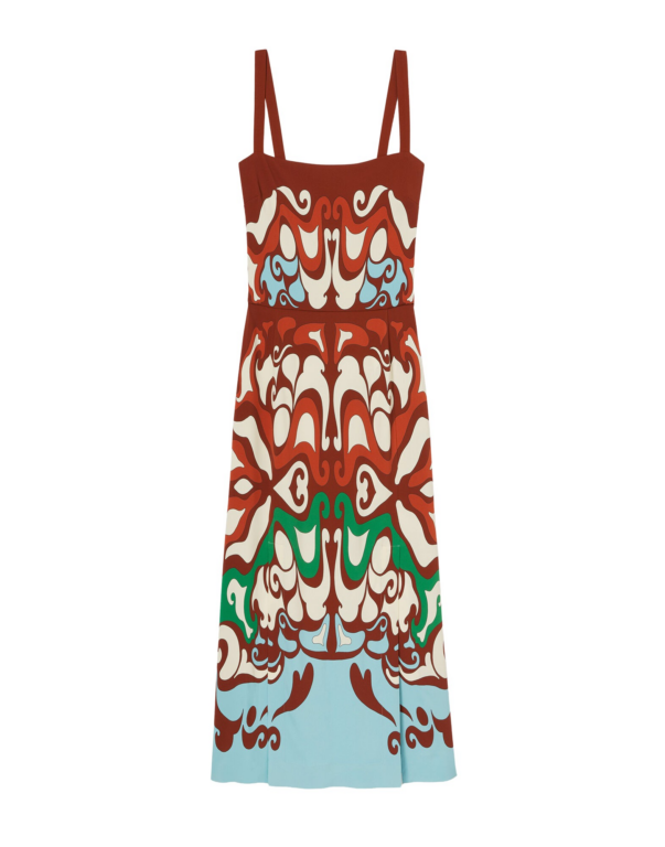 La DoubleJ Sophia Dress Corsage Placée Ivory in Flat Cotton Stretch - Dresses - Milanese Maximalist Fashion at Luxury Shoes 