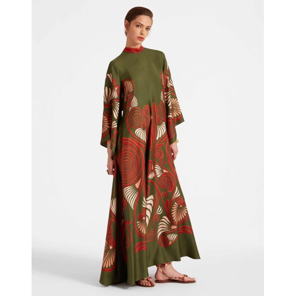 La DoubleJ Sophia Dress Windowpane Red in Silk Mix Jacquard - Dresses - Milanese Maximalist Fashion at Luxury Shoes 