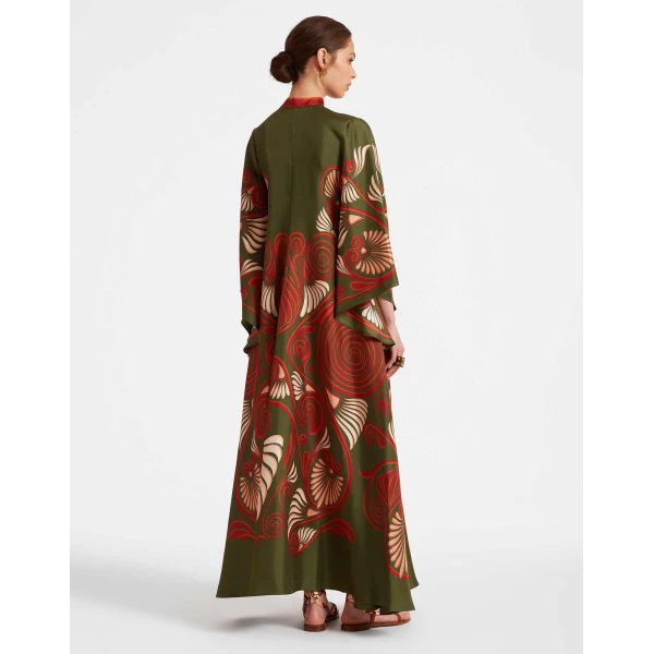 La DoubleJ Sophia Dress Windowpane Red in Silk Mix Jacquard - Dresses - Milanese Maximalist Fashion at Luxury Shoes 