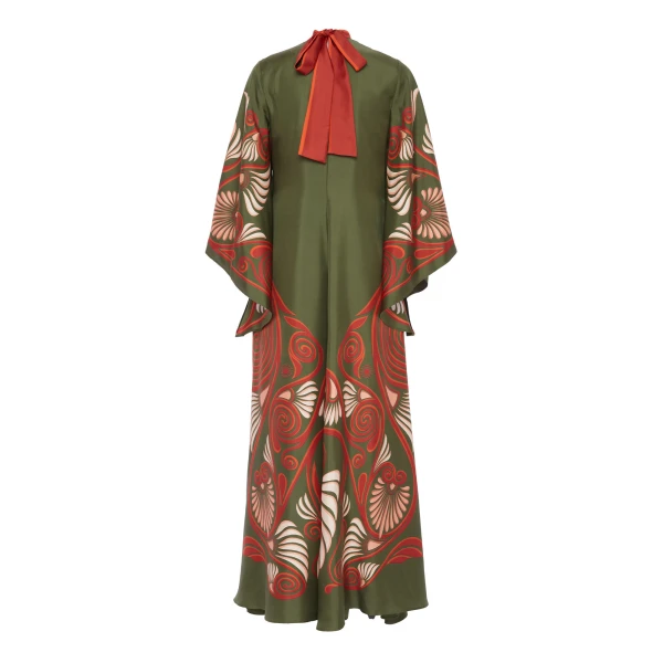 La DoubleJ Sophia Dress Windowpane Red in Silk Mix Jacquard - Dresses - Milanese Maximalist Fashion at Luxury Shoes 
