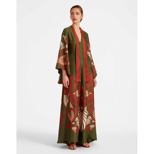 La DoubleJ Sophia Dress Windowpane Red in Silk Mix Jacquard - Dresses - Milanese Maximalist Fashion at Luxury Shoes 
