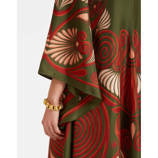 La DoubleJ Sophia Dress Windowpane Red in Silk Mix Jacquard - Dresses - Milanese Maximalist Fashion at Luxury Shoes 