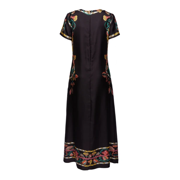 La DoubleJ Sporty Swing Dress Ballata Black in Cotton Jersey - Dresses - Milanese Maximalist Fashion at Luxury Shoes 