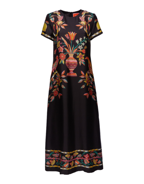 La DoubleJ Sporty Swing Dress Ballata Black in Cotton Jersey - Dresses - Milanese Maximalist Fashion at Luxury Shoes 