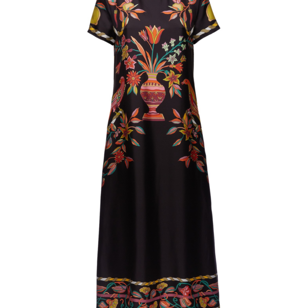 La DoubleJ Sporty Swing Dress Ballata Black in Cotton Jersey