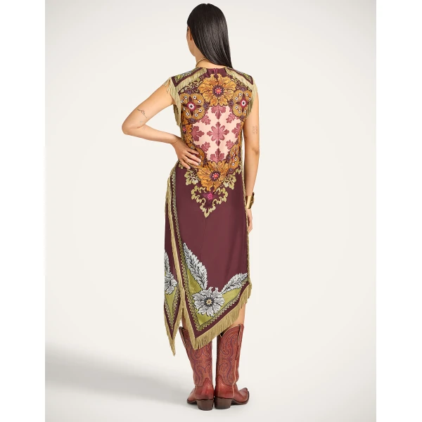 La DoubleJ Sporty Swing Dress Eclipse Burgundy in Cotton Jersey - Dresses - Milanese Maximalist Fashion at Luxury Shoes 