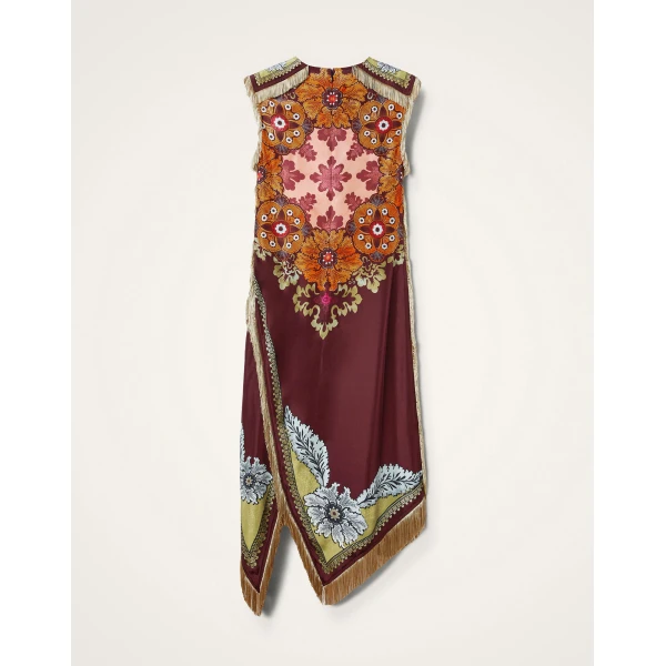 La DoubleJ Sporty Swing Dress Eclipse Burgundy in Cotton Jersey - Dresses - Milanese Maximalist Fashion at Luxury Shoes 