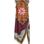 La DoubleJ Sporty Swing Dress Eclipse Burgundy in Cotton Jersey - Dresses - Milanese Maximalist Fashion at Luxury Shoes 